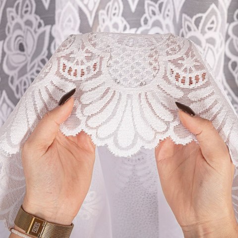 Firanka żakardowa na metry 361370 wysokość 170 cm kolor biały