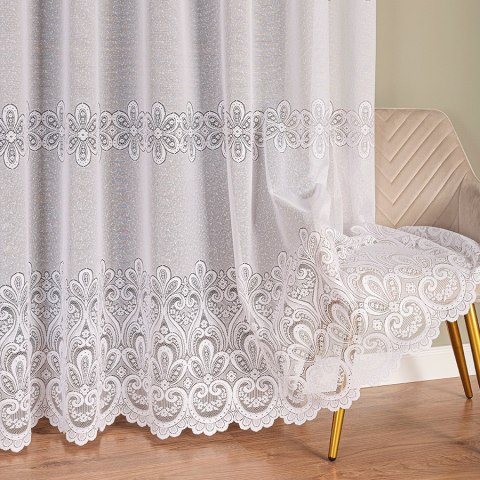 Firanka żakardowa na metry 361070 wysokość 250 cm kolor biały