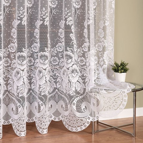 Firanka żakardowa na metry 361100 wysokość 200 cm kolor biały