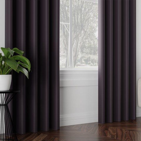 DONA Tkanina dekoracyjna typu blackout, wysokość 280cm, kolor 226 śliwkowy fioletowy TD0015/TDP/226/000280/1