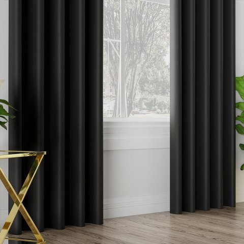 DONA Tkanina dekoracyjna typu blackout, wysokość 280cm, kolor 846 czarny TD0015/TDP/846/000280/1