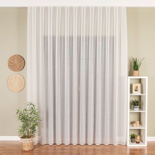 Firanka fantazyjna z ołowianką na metry 018561 wysokość 300 cm kolor kremowy