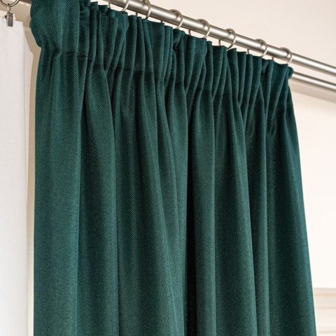 JODEŁKA Zasłona gotowa na taśmie, szerokość 140cm x wysokość 250cm, kolor 012 butelkowa zieleń 724330/ZGT/012/140250/1