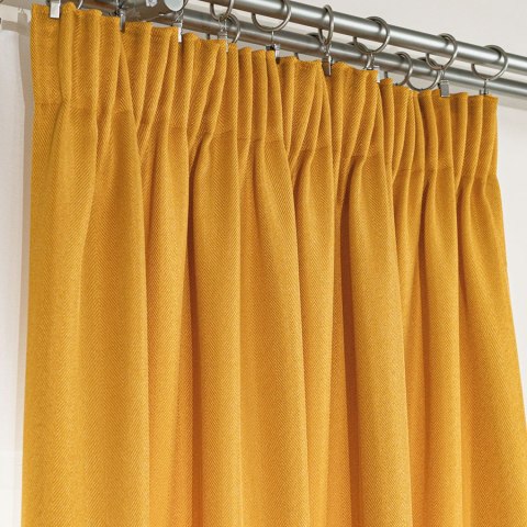 JODEŁKA Zasłona gotowa na taśmie, szerokość 140cm x wysokość 250cm, kolor 019 musztardowy 724330/ZGT/019/140250/1