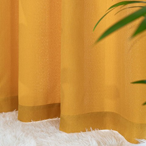 JODEŁKA Zasłona gotowa na taśmie, szerokość 140cm x wysokość 250cm, kolor 019 musztardowy 724330/ZGT/019/140250/1