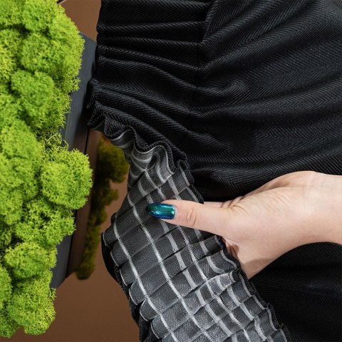 JODEŁKA Zasłona gotowa na taśmie, szerokość 140cm x wysokość 250cm, kolor 111 czarny 724330/ZGT/111/140250/1