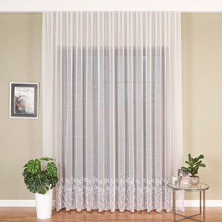 Firanka haftowana na metry 242779 wysokość 280 cm kolor biały