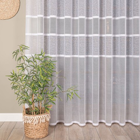 Firanka żakardowa na metry 115065 wysokość 250 cm kolor biały