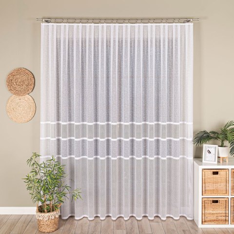 Firanka żakardowa na metry 115065 wysokość 250 cm kolor biały