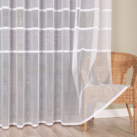 Firanka żakardowa na metry 115065 wysokość 250 cm kolor biały