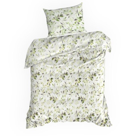 KOMPLET POŚCIELI BAWEŁNIANEJ MILI 140 X 200 CM BIAŁY