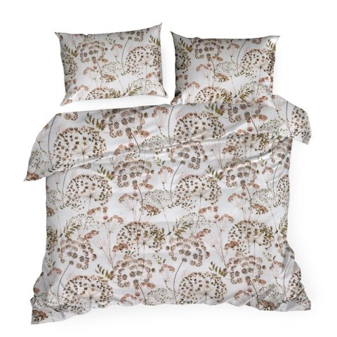 KOMPLET POŚCIELI BAWEŁNIANEJ JULITA 140 X 200 CM JASNOSZARY