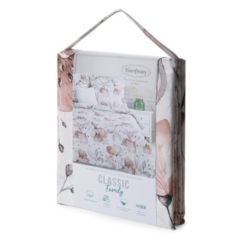 KOMPLET POŚCIELI BAWEŁNIANEJ NICKY 140 X 200 CM BIAŁY