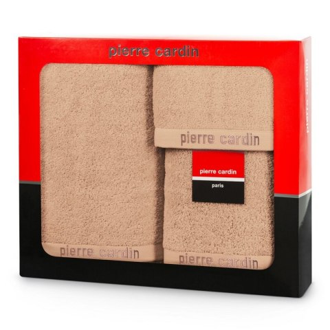 KOMPLET RĘCZNIKÓW 3 SZT EVI 40 X 34 X 9 CM PUDROWY