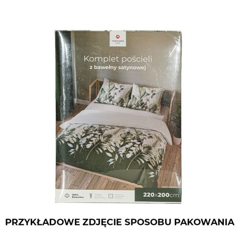 LEAFY Komplet pościeli z bawełny satynowej 220x200cm 100075/SAT/000/220200/1