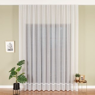 Firanka haftowana na metry 006260 wysokość 290 cm kolor biały