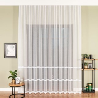 Firanka haftowana na metry 013417 wysokość 290 cm kolor biały