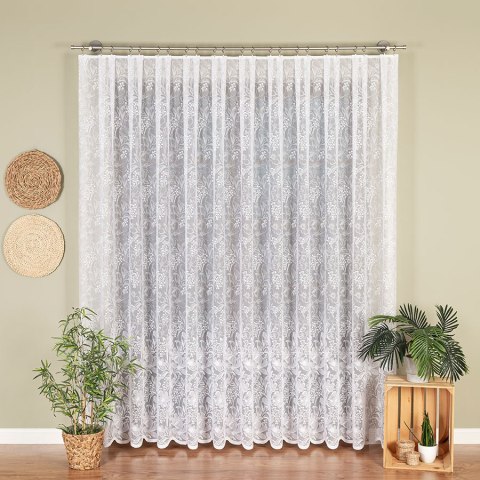 Firanka żakardowa na metry 137506 wysokość 250 cm kolor biały