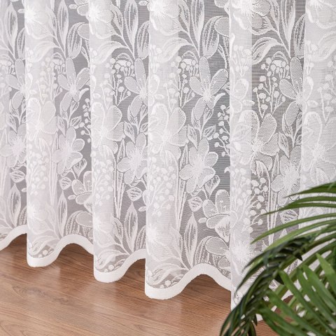 Firanka żakardowa na metry 137506 wysokość 250 cm kolor biały