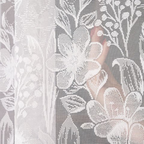 Firanka żakardowa na metry 137506 wysokość 250 cm kolor biały