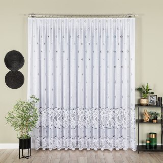 Firanka żakardowa na metry 018999 wysokość 250 cm kolor biały