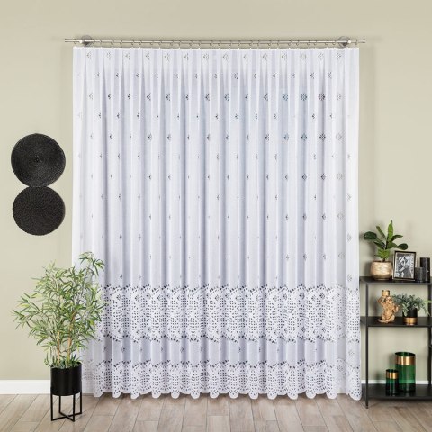 Firanka żakardowa na metry 018999 wysokość 250 cm kolor biały