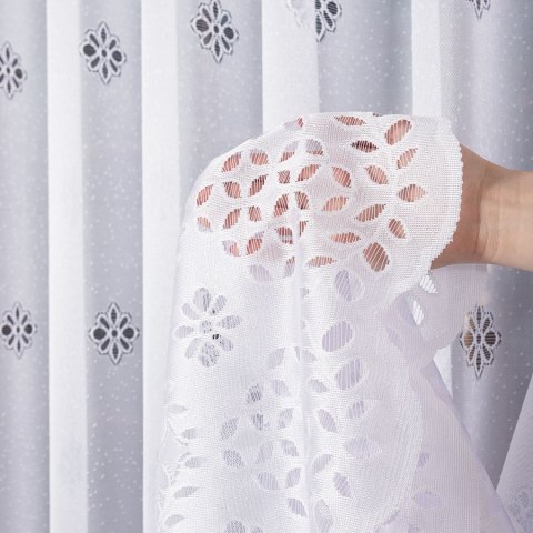 Firanka żakardowa na metry 018999 wysokość 250 cm kolor biały