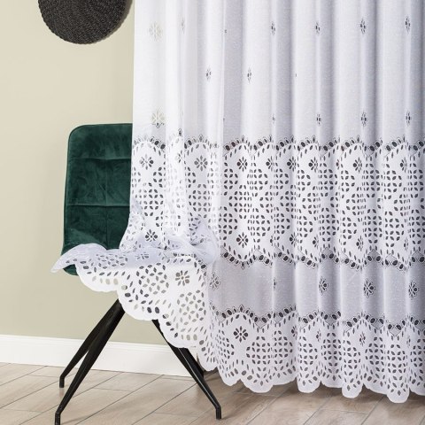 Firanka żakardowa na metry 018999 wysokość 250 cm kolor biały