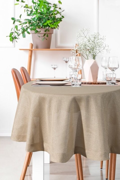 OBRUS STELLA 1 FI 180 CM ZŁOTY