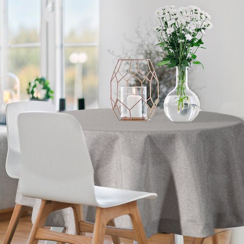 OBRUS STELLA 2 O 150 CM SREBRNY