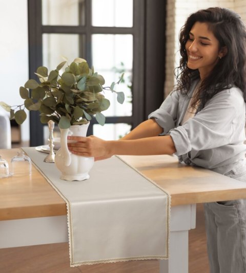 OBRUS LACE 85 X 85 CM KREMOWY