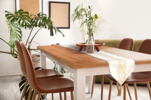 OBRUS MAJORKA 30 X 180 CM BIAŁY