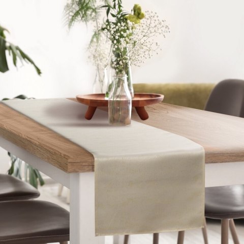 OBRUS SPARKLE 40 X 180 CM KREMOWY