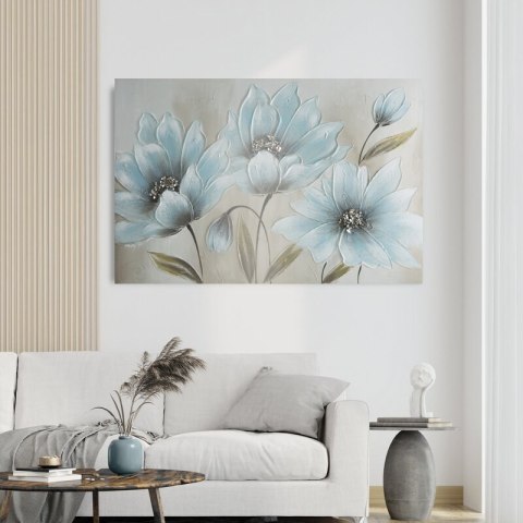 OBRAZ 655 90 X 60 CM SZAROBŁĘKITNY