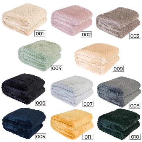 MIKOS koc dekoracyjny, rozmiar 160x200cm, kolor 010 ciemny zielony MIKOS0/KOD/010/160200/1