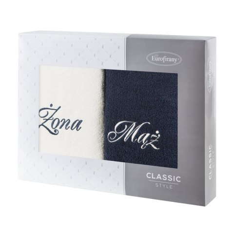 KOMPLET RĘCZNIKÓW MĄŻ ŻONA BIAŁY