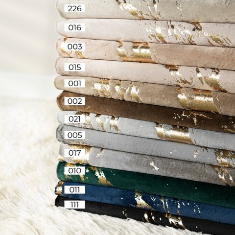 MARMA Tkanina dekoracyjna, wysokość 300cm, kolor 111 czarny ze złotym nadrukiem na VELVI TD0033/TDP/111/000300/1