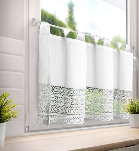 FIRANA GOTOWA MADDELINE NA SZELKACH 150 X 60 CM BIAŁY