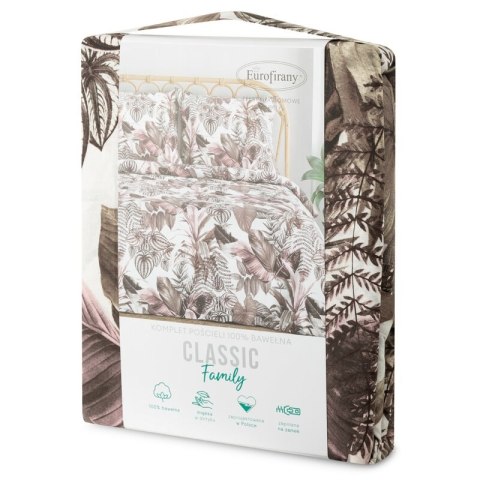 KOMPLET POŚCIELI BAWEŁNIANEJ DAVOS 140 X 200 CM FIOLETOWY