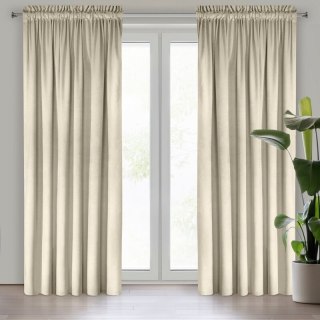 ZASŁONA GOTOWA D91 ROSA NA TAŚMIE 140 X 270 CM KREMOWY