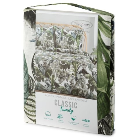 KOMPLET POŚCIELI BAWEŁNIANEJ DAVOS 160 X 200 CM ZIELONY
