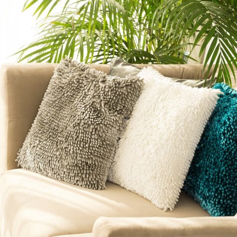 POSZEWKA SHAGGY 1 40 X 40 CM CIEMNOOLIWKOWY