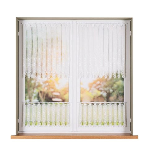 Zazdrostka haftowana panelowa na batyście, wysokość 30cm, kolor 010 naturalny 093003/388/010/000030/1