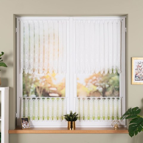 Zazdrostka haftowana panelowa na batyście, wysokość 40cm, kolor 010 naturalny 093003/388/010/000040/1