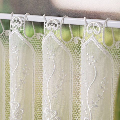 Zazdrostka haftowana panelowa na batyście, wysokość 40cm, kolor 010 naturalny 093003/388/010/000040/1