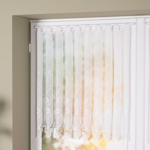 Zazdrostka haftowana panelowa na batyście, wysokość 70cm, kolor 010 naturalny 093003/388/010/000070/1