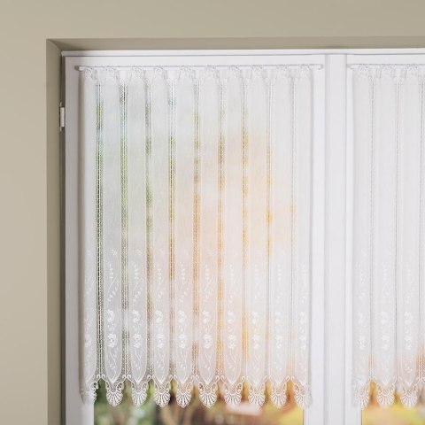 Zazdrostka haftowana panelowa na batyście, wysokość 90cm, kolor 010 naturalny 093003/388/010/000090/1