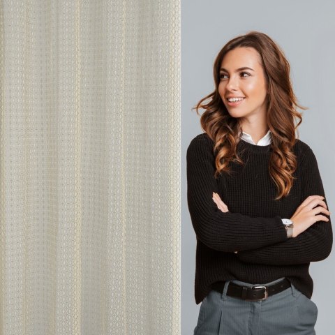 FIRANA GOTOWA MIRELLA 140 X 250 CM BEŻOWY