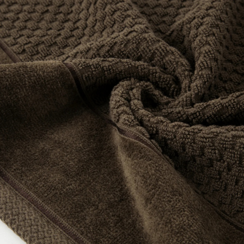 Ręcznik bawełniany FRIDA 70x140 cm kolor ciemnobrązowy
