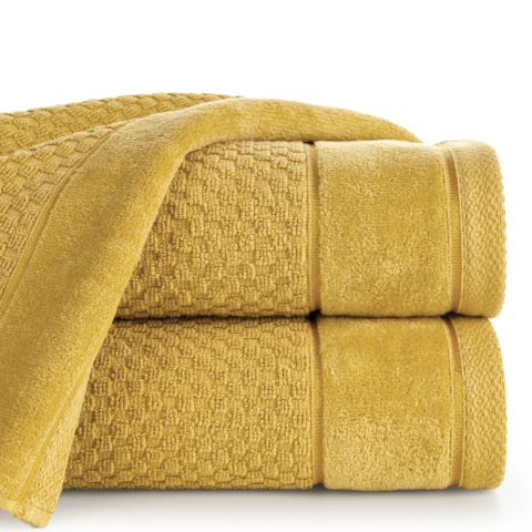 Ręcznik bawełniany FRIDA 70x140 cm kolor musztardowy